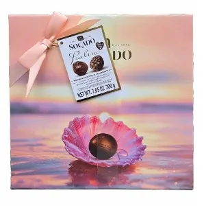 Конфеты SOCADO ассорти из молочного шоколада "Жемчужина" /картон/ 200г*8