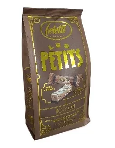 Конфеты FELETTI PETITS ночиола из шок. джандуя и бел. шок с орехами, коричневый /пакет/ 120г*21