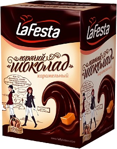 Горячий шоколад LA FESTA "Карамель" (22гх10шт.) /картон/ 220г*6