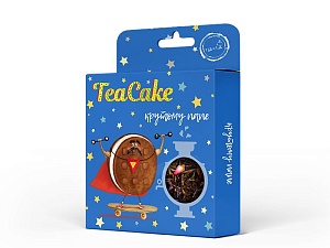 Чай черный TeaCake Крутому Папе - прессованный, индийский чай Ассам и ягоды ежевики и смородины /картон/ 50г*5