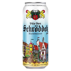 Пиво OTTO VON SCHRODDER Hefeweizen 5,0% Пшеничное /жесть/ 0,5л*24