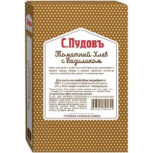 Смесь хлебная С.Пудовъ "Томатный хлеб с базиликом" карт/кор 500г*15