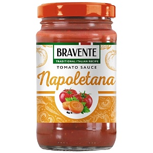 Соус BRAVENTE Tomato NAPOLETANA томатный с овощами Наполетана /стекло/ 360г*8