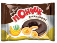 Пончик Dr.Snack Banana Donut глазированный с банановым наполнителем 40г*12