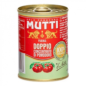 Томатная паста MUTTI с массовой долей сухих веществ 28% /жесть/ 140г*12