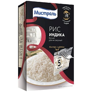 Рис МИСТРАЛЬ Индика (5х80г) в пакетиках /картон/ 400г*6