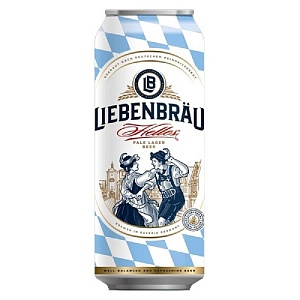 Пиво LIEBENBRAU Helles 5,1% /жесть/ 0,5л*24