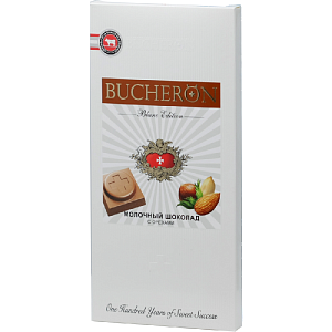 Шоколад BUCHERON BLANC EDITION молочный с орехами /картон/ 85г*10