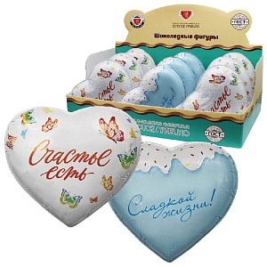 Шоколад фигурный "Сердце" /шоубокс/ 60г*9                                                      