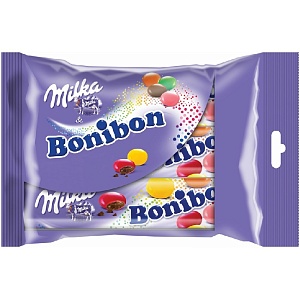 Драже MILKA BONIBON Шоколадное (24,3г*3шт Мультипак) /туба/ 72,9г*30