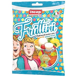 Конфеты INCAP PopArt Фруттини (Fruttini) без глютена 80г*24