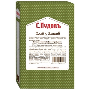 Смесь хлебная С.Пудовъ Хлеб 5 злаков карт/кор 500г*15