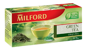 Чай MILFORD Зеленый байховый (20 пакетиков) 30г*12