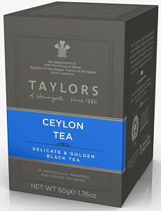 Чай TAYLORS черный Цейлон 20 пак. /картон/ 50г*6