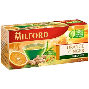 Чай MILFORD Зеленый Апельсин - Имбирь (20пакетов) 35г*12