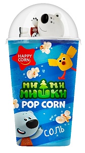 Воздушная кукуруза HAPPY CORN "Мимимишки"с игрушкой "Соль" (лицензия) /стакан/ 15г*12