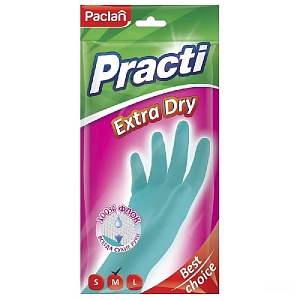 PACLAN PRACTI EXTRA DRY Резиновые перчатки (M) /1/*20