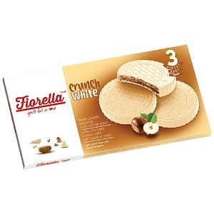 Вафли FIORELLA Wafer White Hazelnut в белом шоколаде Орех 60г*24