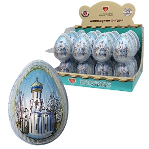 Шоколадное яйцо "Святая обитель" /шоубокс/ 30г*24