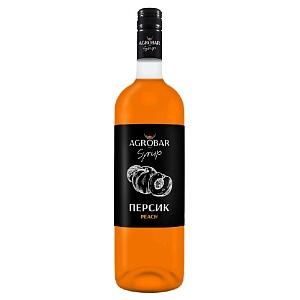 Сироп AGROBAR Персик (Peach) /стекло/ 1л*6