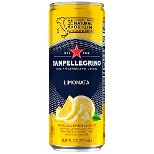 Напиток SANPELLEGRINO LIMONATA Лимон сокосодержащий газированный /жесть/ 0,33л*24