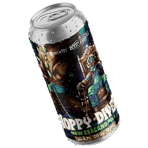 Пиво PANZER BREWERY HOPPY DIVER 4,7% Лайт Лагер светлое непастеризованное фильтрованное /жесть/ 450мл*12