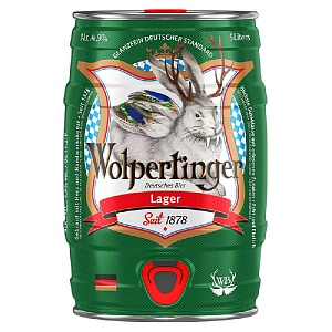 Пиво WOLPERTINGER Lager 4,9% светлое /жесть/ 5л*2
