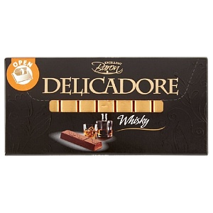 Шоколад BARON DELICADORE WHISKY темный с начинкой со вкусом виски (45%) 200г*12