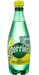 Вода PERRIER натуральная с лимоном газированная /пэт/ 0,5л*24