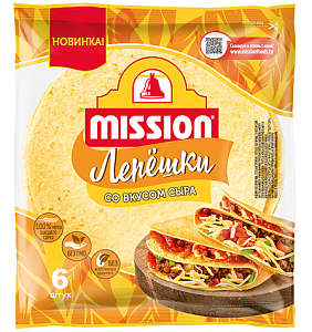 Лепешки DELICADOS Mission оригинальные пшеничные - со вкусрм СЫРА 250г*10