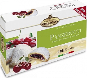 ВЫВОД Печенье (сочник) AMBROSIANA PANZEROTTI с вишней /картон/ 140г*10