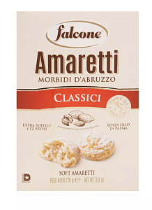 Печенье сахарное Falcone Cantucci mandorle Кантуччи с миндалем (8г/125шт в индивид.упак), Office-box /картон/ 1000г*6