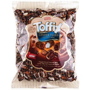 Конфеты ELVAN Toffix Coffee с жидким цетром Кофе микс 1000г*8