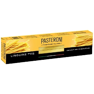 Макаронные изделия PASTERONI LINGUINE №115 / Лингвини /картон/ 400г*20