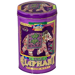 Чай BATTLER ELEPHANT YALA ОРА Крупнолистовой цейлонский черный "СЛОН ЯЛА" /жесть/ 200г*6