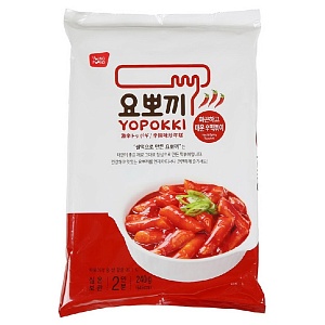 Токпокки YOPOKKI Hot and Spicy  Остро-пряный (рисовые палочки с соусом 2 порции) /пакет-вакуум/ 240г*24