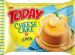 Пирожное TODAY Cheese Cake Lemon Чизкейк со вкусом Лимона (шоубокс 40г*24шт) 40г*144