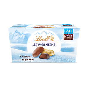 Конфеты LINDT PYRÉNÉENS LAIT NOISETTES MILK из молочного шок. с нежной нач.пралине и фундука /картон/ 175г*12