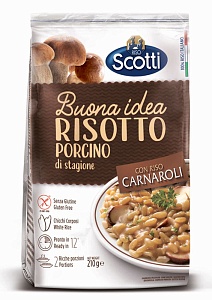 Рис Riso Scotti Risotto Porcino ризотто с белыми грибами(полимер уп)210г*10