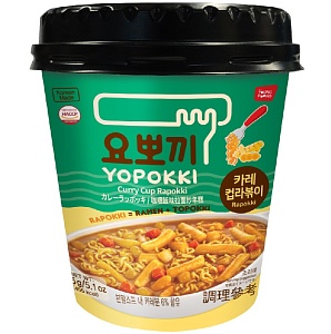 Рапокки YOPOKKI Curry с соусом Карри (рамен с рисовыми палочками) /стакан/ 145г*16