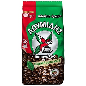 Кофе LOUMIDIS PAPAGALOS натуральный молотый 490г*12