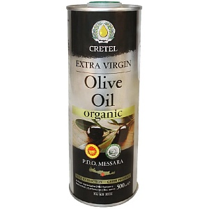Масло СRETEL оливковое ORGANIC EVOO AC 0,3-0,6 /жесть/ 500мл*12