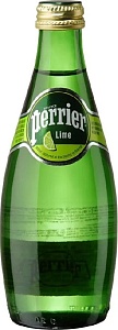 Вода PERRIER натуральная с лаймом газированная /стекло/ 0,33л*24