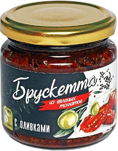 Брускетта ECOFOOD из вяленых томатов с оливками /стекло/190г*6