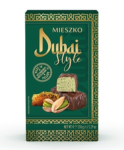 Трюфeли MIESZKO Dubai Style трюфели с хрустящим катаифи и фисташковой пастой /картон/ 150г*14