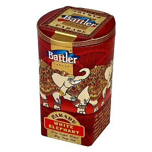 Чай BATTLER PARADE WHITE ELEPHANT-PEKOE Крупнолистовой цейлонский черный /жесть/ 100г*6