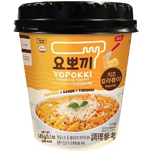 Рапокки YOPOKKI Cheese сырные (рамен с рисовыми палочками) /стакан/ 145г*16