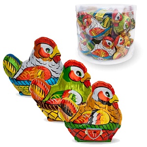 Шоколад фигурный "Курочка" (4 тубы х 20шт.) 25г*80