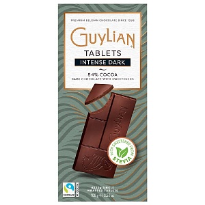 Шоколад GUYLIAN INTENSE DARK горький 84% без сахара со стевией 100г*24