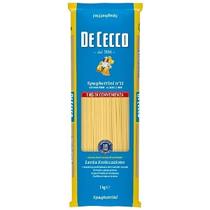 Макаронные изделия DE CECCO №11 Spaghettini (Спагеттини) 1кг*12